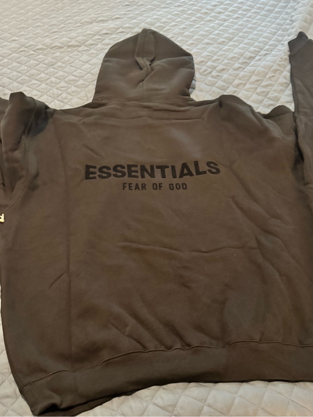 NWT Fear of God ESSENTIALS Stretch Limo Hoodie Black Large